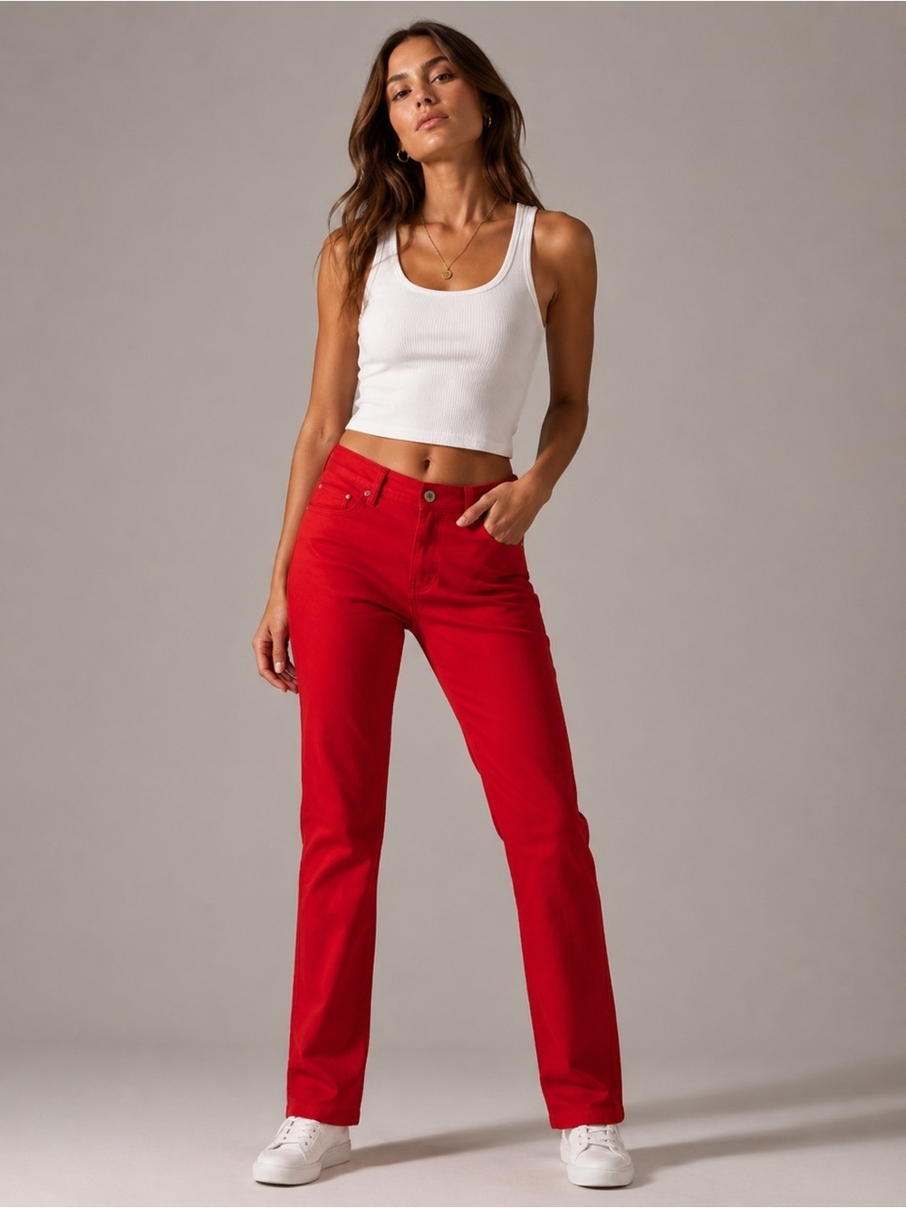 Angel Kiss Los Angeles Red Cotton stretchy skinny jeans size 13